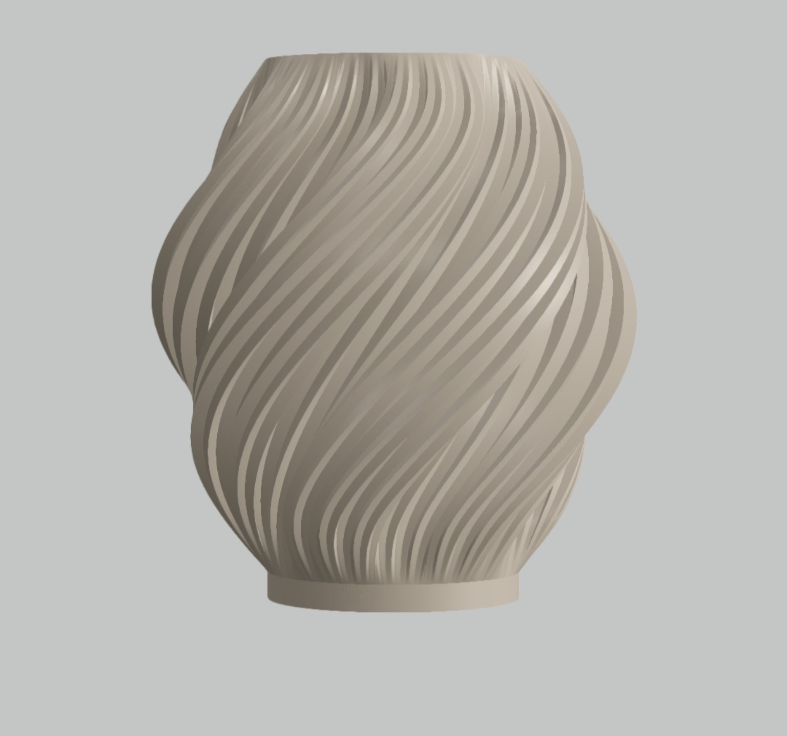White flowing 3D printed lamp on a base